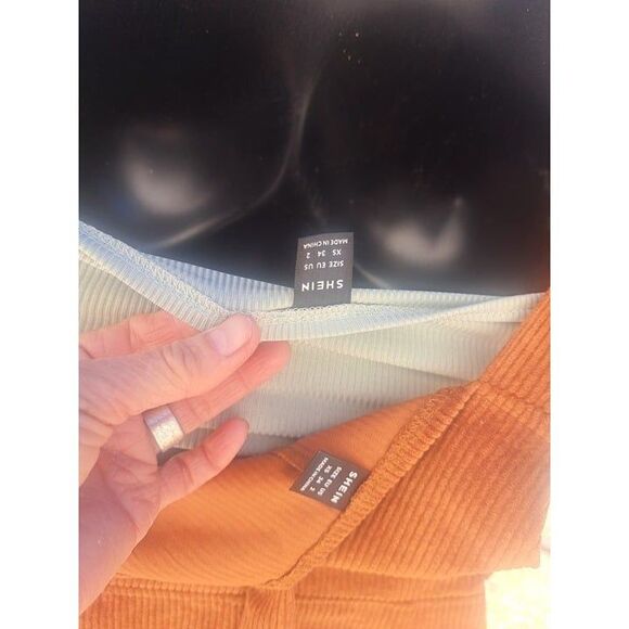 Spring Sale! Lot 33 includes 4 -XS NWOT Shein Corduroy Overalls-TOP-Dress-Skirt - Picture 12 of 12